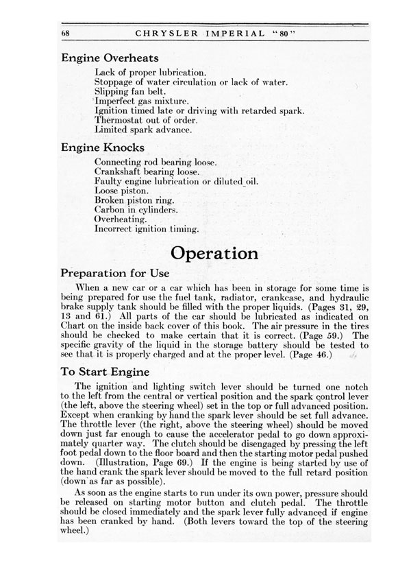 1926 Chrysler Imperial 80 Operators Manual Page 16